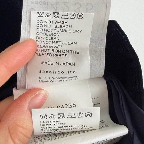 Sacai Pendleton Print Pleated Mesh Skirt 2019 Resort Asymmetrical Blue Black M - Picture 10 of 14